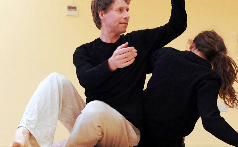 Andrew Wood dancing at Oxford Contact Dance, December 2016. Photo: Pier Corona