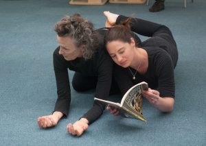 Library Dance, 19 December 2017 at Oxfordshire Central Library, Westgate Centre, Oxford with dancers: Lizzy Spight, Naomi Morris Lizie Giraudeau and Andrew Wood. Photo: Karl Wallendszus