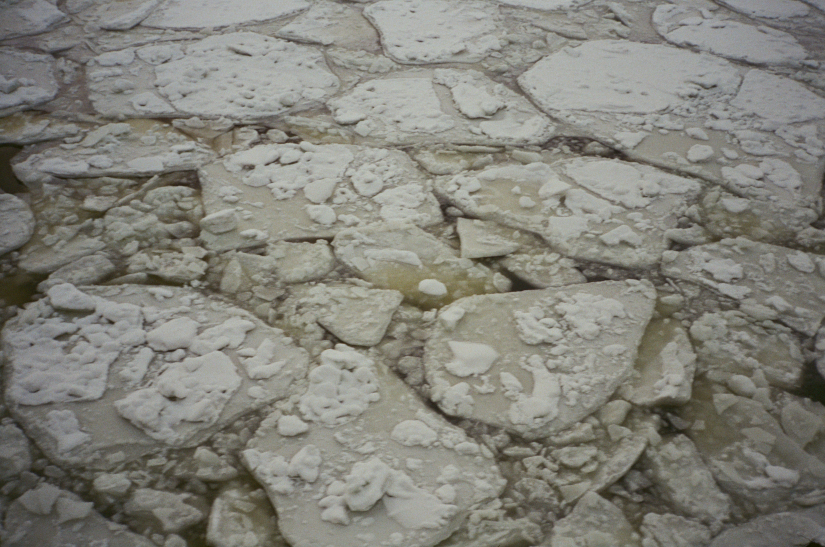 Sea ice detail, Helsinki Harbour, Finland on evening of Thursday 19 February 2026. (Photo Ref: 235.457.5348/017)