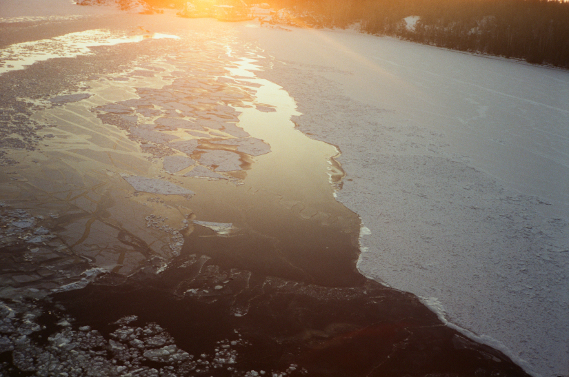 Sunrise over Stockholm archipelago. Notice the ferries near top centre of photo. Crossing Baltic sea from Helsinki, Finland on morning of Friday 20 February 2026. (Photo Ref: 235.457.5348/029)